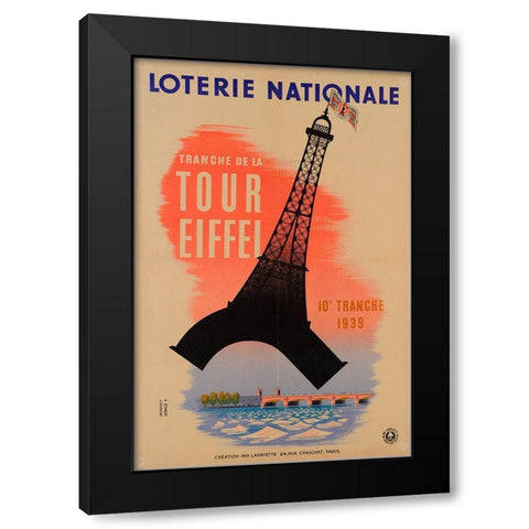 Loterie Nationale Black Modern Wood Framed Art Print by Vintage Apple Collection