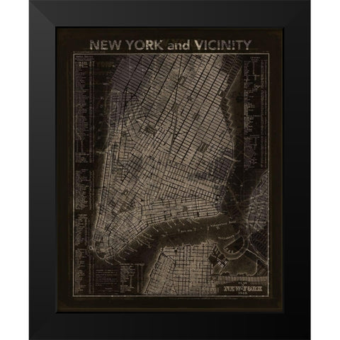 MA Black Modern Wood Framed Art Print by Vintage Apple Collection