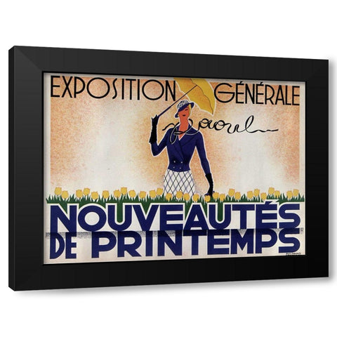 Exposition Generale Black Modern Wood Framed Art Print with Double Matting by Vintage Apple Collection