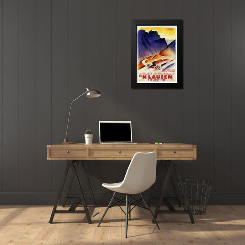 Klausen Black Modern Wood Framed Art Print by Vintage Apple Collection