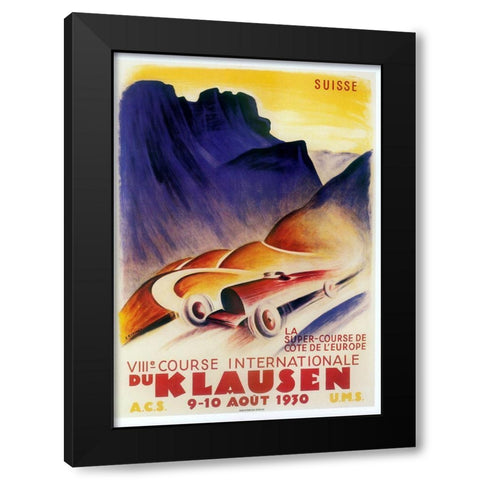 Klausen Black Modern Wood Framed Art Print by Vintage Apple Collection