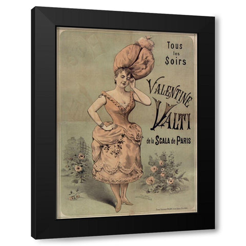 Valentine Valti Black Modern Wood Framed Art Print with Double Matting by Vintage Apple Collection