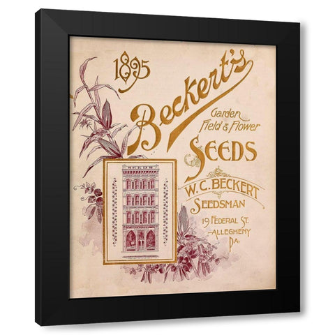 Beckerts Black Modern Wood Framed Art Print with Double Matting by Vintage Apple Collection