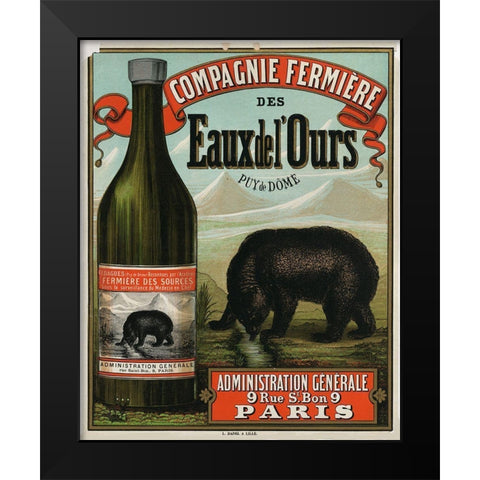 Compagnie Fermiere Black Modern Wood Framed Art Print by Vintage Apple Collection