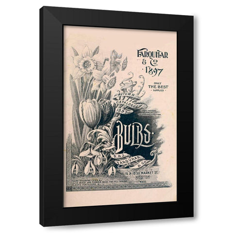 Farquar Black Modern Wood Framed Art Print with Double Matting by Vintage Apple Collection