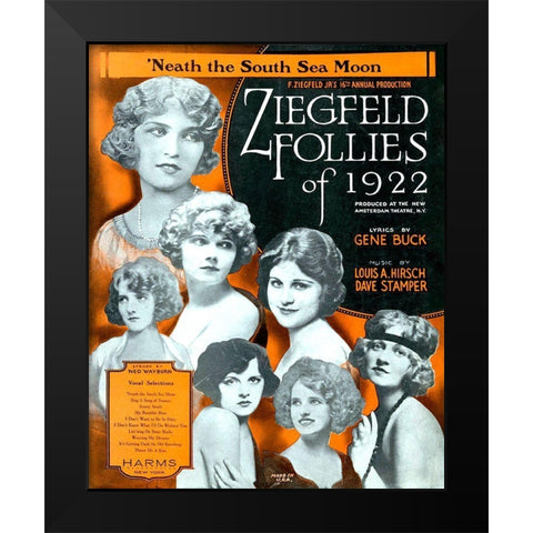 Zig 004 Black Modern Wood Framed Art Print by Vintage Apple Collection