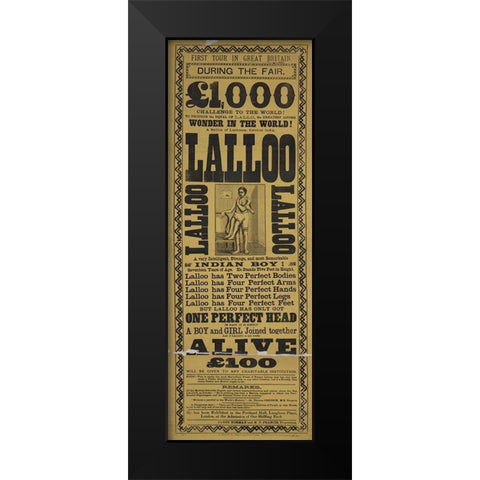Lalloo Black Modern Wood Framed Art Print by Vintage Apple Collection