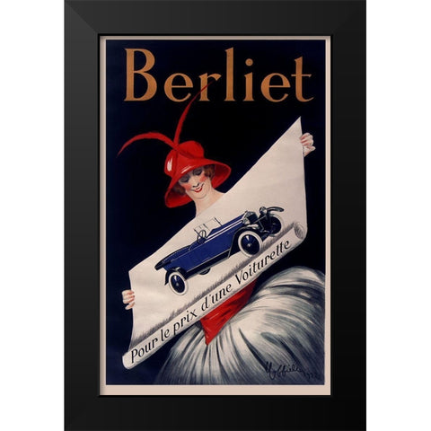 Berliet Capp Black Modern Wood Framed Art Print by Vintage Apple Collection