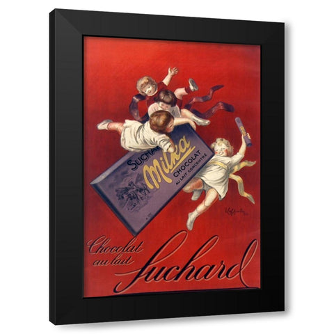 Capp Suchard Red Black Modern Wood Framed Art Print with Double Matting by Vintage Apple Collection