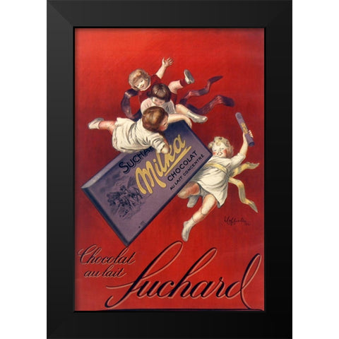 Capp Suchard Red Black Modern Wood Framed Art Print by Vintage Apple Collection