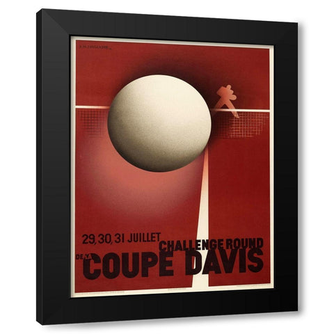 Coupe Davis Black Modern Wood Framed Art Print by Vintage Apple Collection