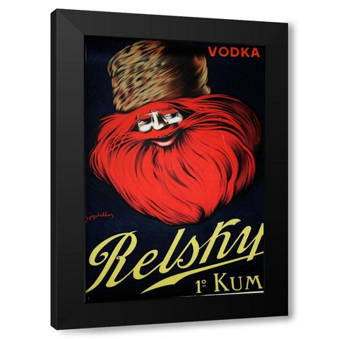 Belsky Vodka Ret Black Modern Wood Framed Art Print by Vintage Apple Collection