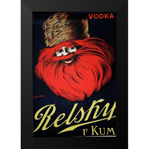 Belsky Vodka Ret Black Modern Wood Framed Art Print by Vintage Apple Collection