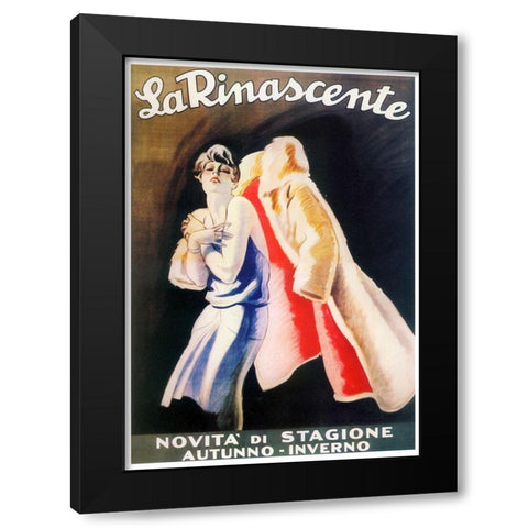 Italy 05 Black Modern Wood Framed Art Print with Double Matting by Vintage Apple Collection