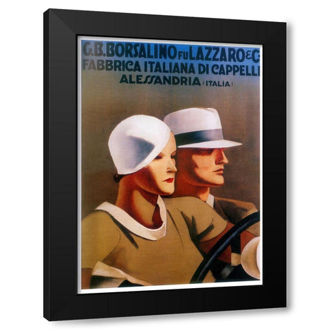 Italy 1003 Black Modern Wood Framed Art Print with Double Matting by Vintage Apple Collection