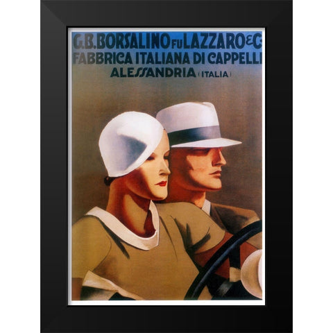 Italy 1003 Black Modern Wood Framed Art Print by Vintage Apple Collection