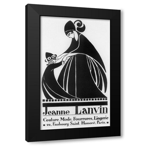 Jeanne Lanvin Black Modern Wood Framed Art Print with Double Matting by Vintage Apple Collection