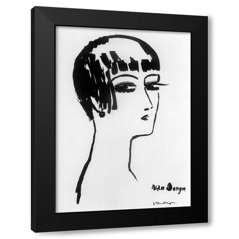 Nan Donya Black Modern Wood Framed Art Print with Double Matting by Vintage Apple Collection