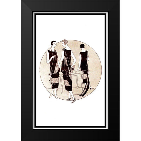 Deco 21 Poster Black Modern Wood Framed Art Print by Vintage Apple Collection