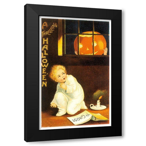 Thrilling Ii Halloween.tif Black Modern Wood Framed Art Print with Double Matting by Vintage Apple Collection
