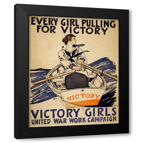 Every Girl Black Modern Wood Framed Art Print by Vintage Apple Collection