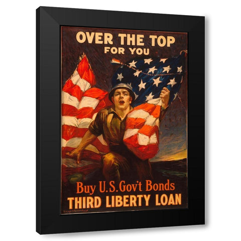 Gov Bonds Black Modern Wood Framed Art Print with Double Matting by Vintage Apple Collection