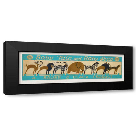 Baby Talc Black Modern Wood Framed Art Print with Double Matting by Vintage Apple Collection