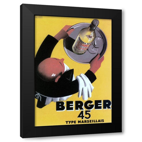 Berger 45 5000 Black Modern Wood Framed Art Print with Double Matting by Vintage Apple Collection