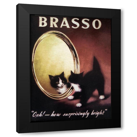 Brasso Black Modern Wood Framed Art Print by Vintage Apple Collection