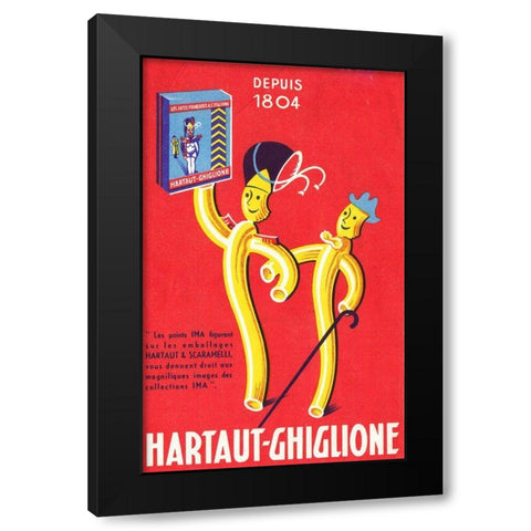 Italian Pasta Black Modern Wood Framed Art Print by Vintage Apple Collection