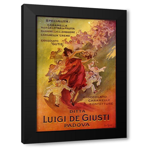 Luigi De Giusti Chocolate Black Modern Wood Framed Art Print with Double Matting by Vintage Apple Collection