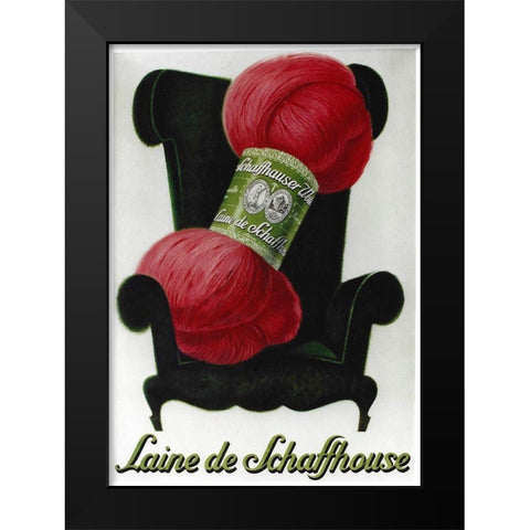 Wool Black Modern Wood Framed Art Print by Vintage Apple Collection