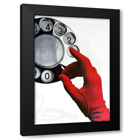 Call Me Black Modern Wood Framed Art Print by Vintage Apple Collection