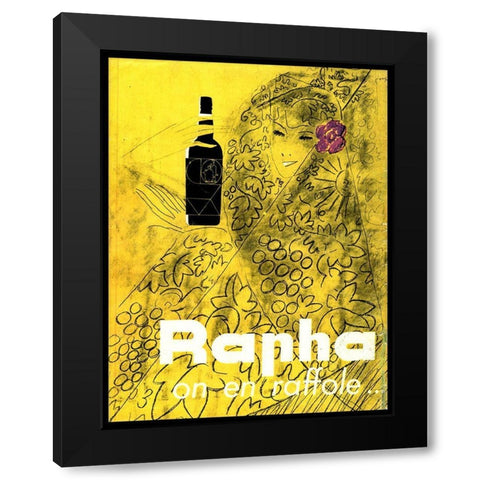 Rapha Black Modern Wood Framed Art Print by Vintage Apple Collection