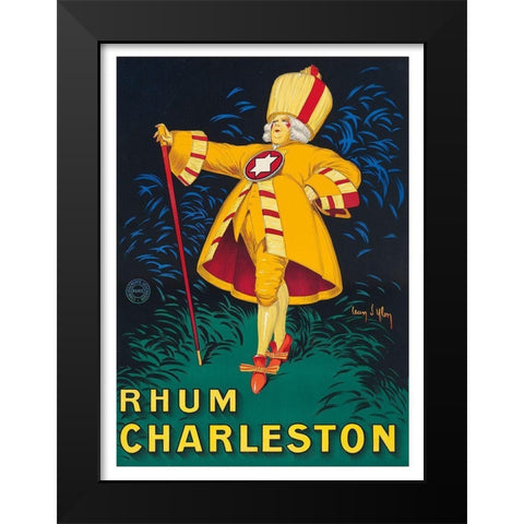 Rhum Charleston Black Modern Wood Framed Art Print by Vintage Apple Collection