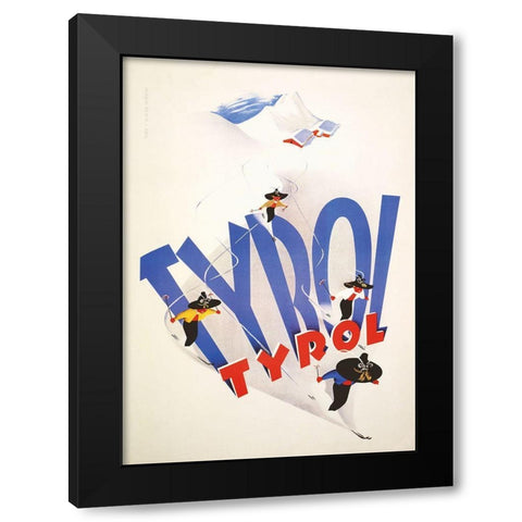 Tyrolski Black Modern Wood Framed Art Print by Vintage Apple Collection