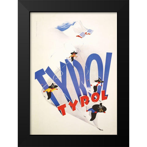 Tyrolski Black Modern Wood Framed Art Print by Vintage Apple Collection