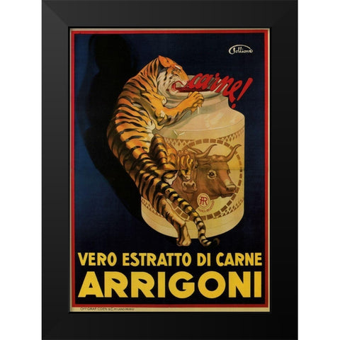 Arrigoni Black Modern Wood Framed Art Print by Vintage Apple Collection