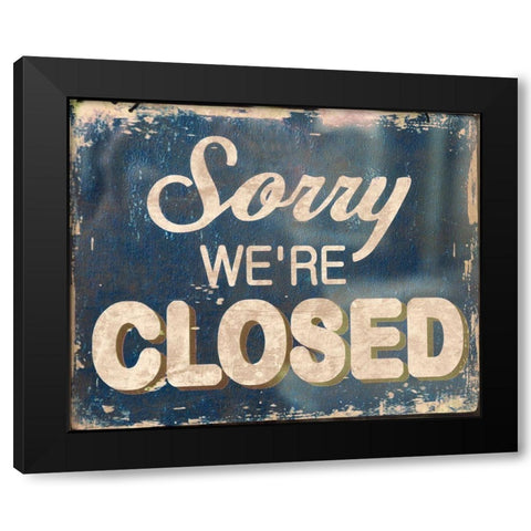 Closed Black Modern Wood Framed Art Print with Double Matting by Vintage Apple Collection