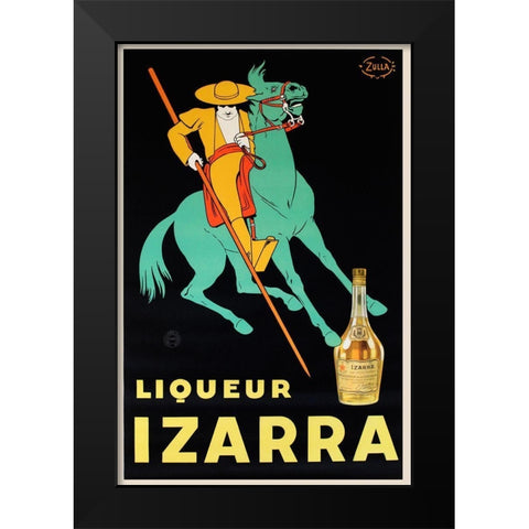Izarra II Black Modern Wood Framed Art Print by Vintage Apple Collection