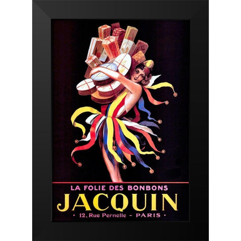 jacquin 2 Black Modern Wood Framed Art Print by Vintage Apple Collection
