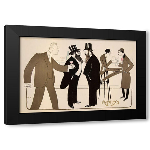 Maxims 1902 Black Modern Wood Framed Art Print by Vintage Apple Collection