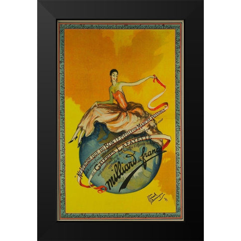 Milliard 1923 Black Modern Wood Framed Art Print by Vintage Apple Collection