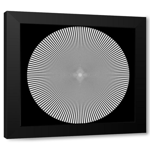 Optical Illusion Art Black Modern Wood Framed Art Print by Vintage Apple Collection