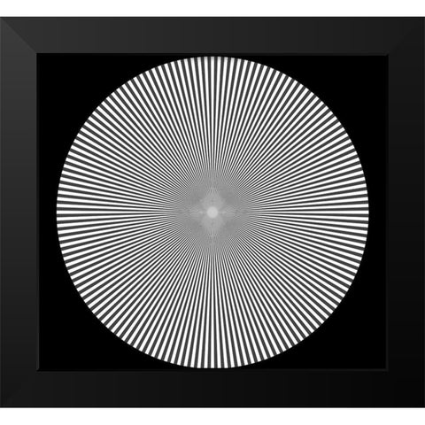 Optical Illusion Art Black Modern Wood Framed Art Print by Vintage Apple Collection
