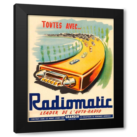 Radiomatic Black Modern Wood Framed Art Print by Vintage Apple Collection