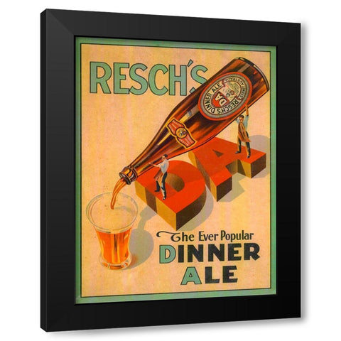 Rech Black Modern Wood Framed Art Print by Vintage Apple Collection