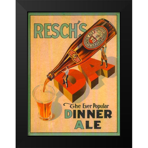 Rech Black Modern Wood Framed Art Print by Vintage Apple Collection