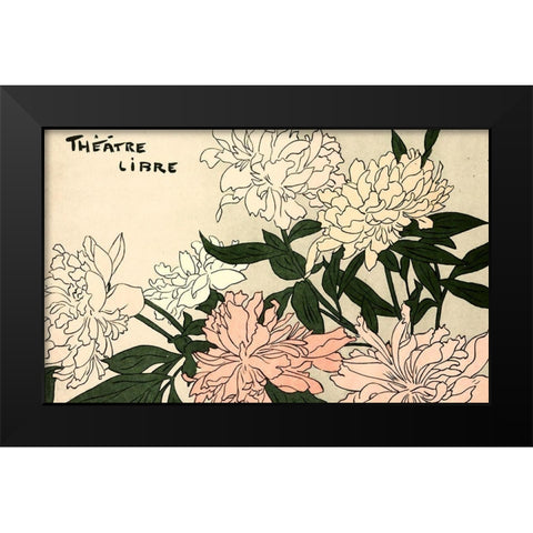 Theatre Libre Black Modern Wood Framed Art Print by Vintage Apple Collection