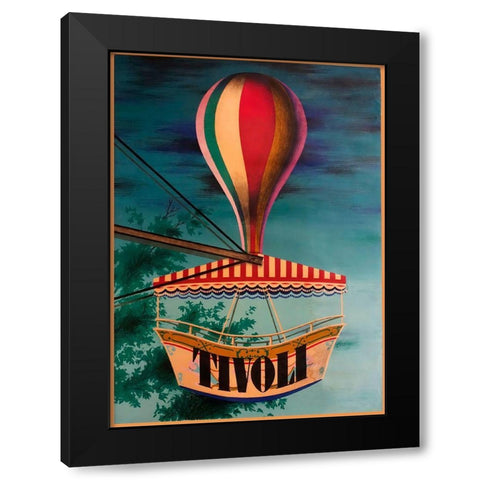 Tivoli Black Modern Wood Framed Art Print with Double Matting by Vintage Apple Collection
